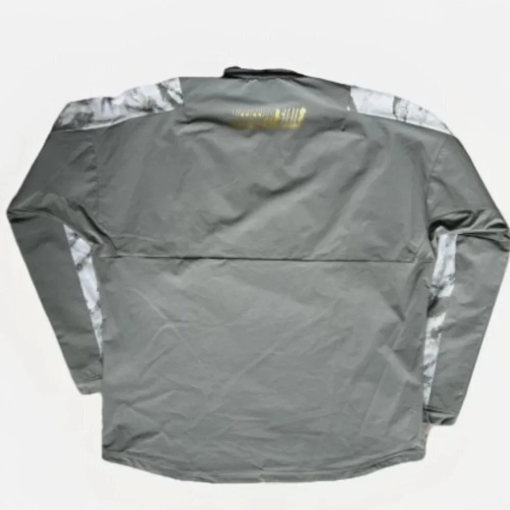 Adidas Gray Mississippi State Bulldogs Quarter-Zip Pullover Jacket Size Medium